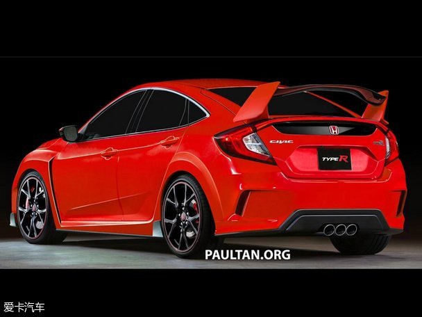 全新思域TYPE R三厢版假想图 外观激进